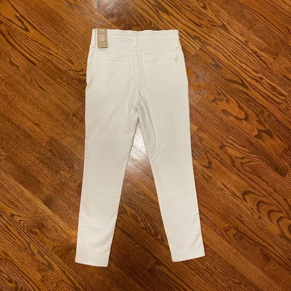 NWT Madewell White 10” High Rise Skinny Crop Jeans - Waist 28 - Picture 6 of 8